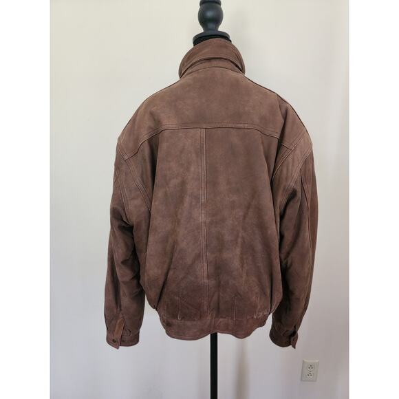 Urban Equipment Vintage Men's Large Leather Suede Aviator Jacket - Picture 4 of 11